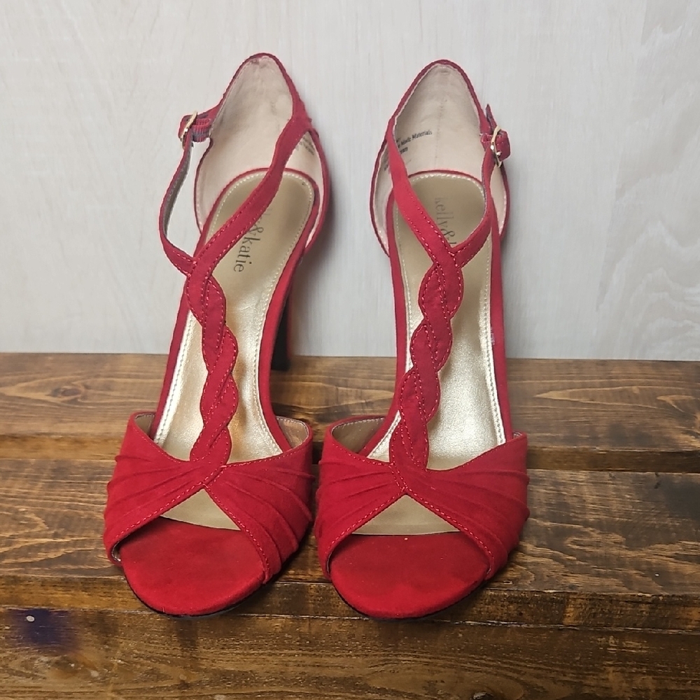Kelly & Katie Red Strappy Heels